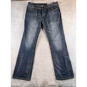 TK Axel Jeans Mens 34x34 Fits 34x32 Slim Straight Medium Wash Western Cowboy
